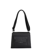 Chiara I 5064 fekete virág rostbőr női táska