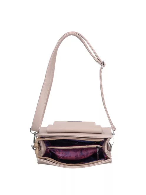 Chiara I 5064 fekete virág rostbőr női táska