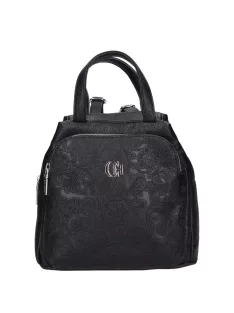 Chiara rostbőr táska K 7044 fekete virág