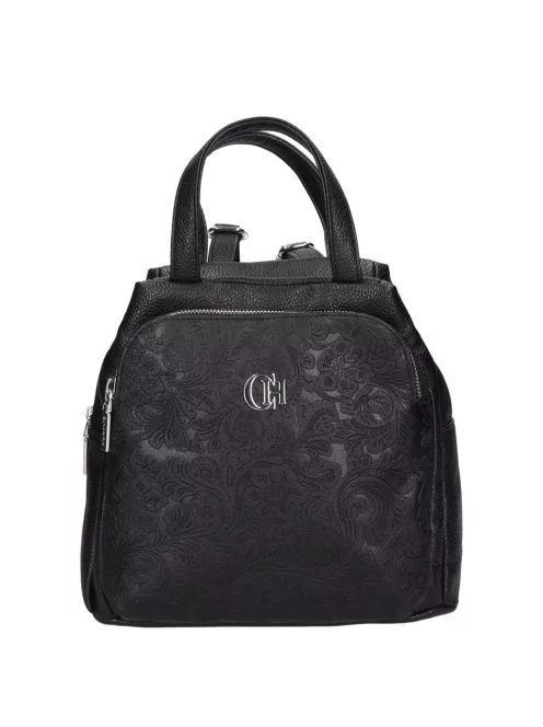 Chiara rostbőr táska K 7044 fekete virág