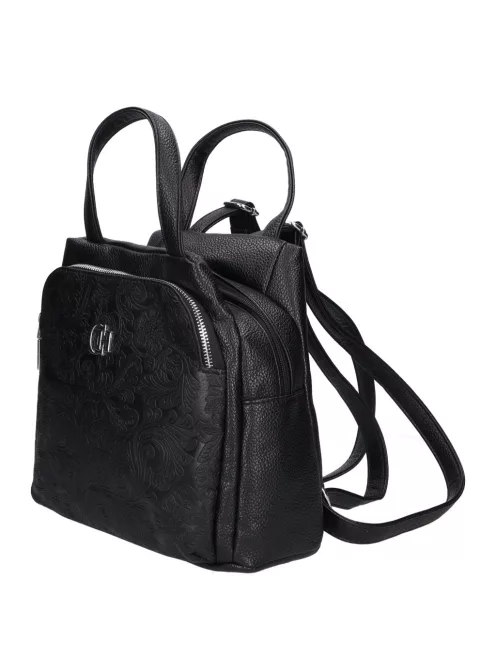 Chiara rostbőr táska K 7044 fekete virág