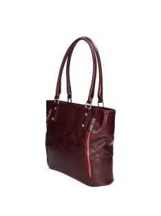 Karen N 087 bordó virág rostbőr női táska