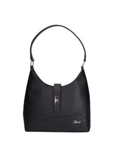 Karen D 658 fekete virág rostbőr női táska