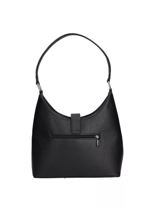 Karen D 658 fekete virág rostbőr női táska