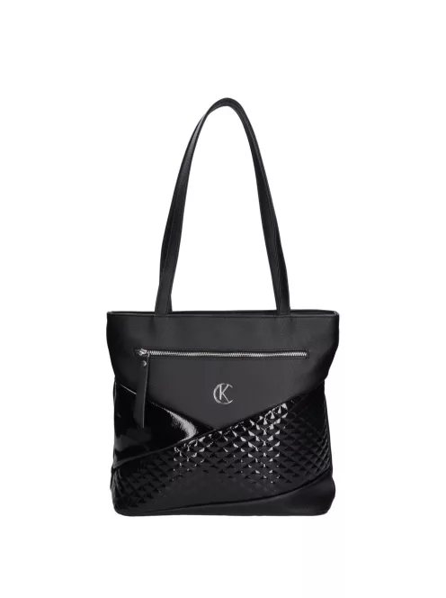 Karen 1740 fekete lakk rostbőr női táska