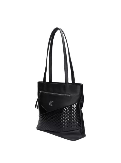 Karen 1740 fekete lakk rostbőr női táska