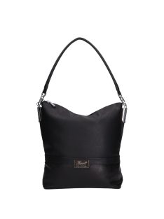 Karen 1337 bis fekete rostbőr női válltáska