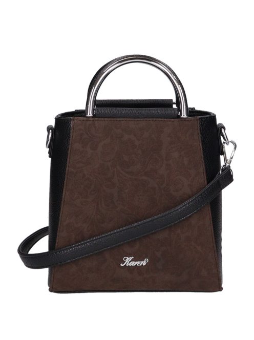 Karen 1680 fekete barna virág rostbőr táska