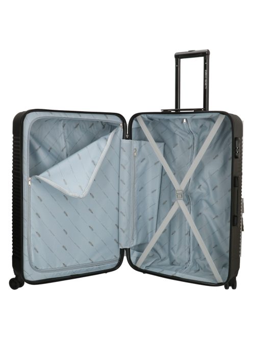 Enrico Benetti Louisville fekete 4 kerekű nagy bőrönd