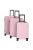 Enrico Benetti Louisville rózsaszín 4 kerekű 3 részes bőrönd szett