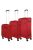 Enrico Benetti Dallas piros 4 kerekű 3 részes bőrönd szett