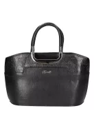 Karen 9079 bis fekete virág rostbőr táska