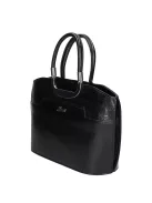 Karen 9079 bis fekete virág rostbőr táska