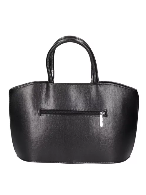 Karen 9079 bis fekete virág rostbőr táska