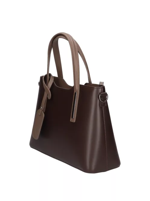 Olasz bőr 5136 barna kávé kézitáska