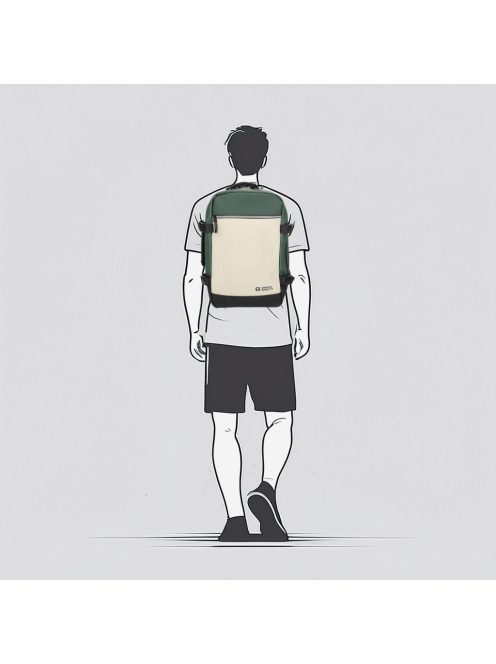 Enrico Benetti férfi 56010 zöld bézs Ryanair és Wizzair hátizsák kézipoggyász