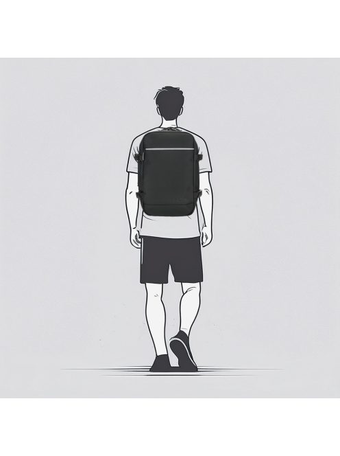 Enrico Benetti férfi 56010 fekete Ryanair és Wizzair hátizsák kézipoggyász