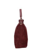 Olasz bőr 14535 bordó velúr válltáska