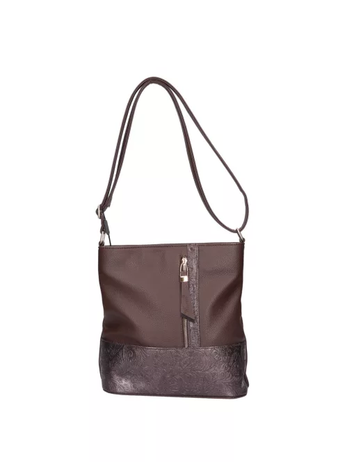 Karen N 157 barna virág rostbőr táska 