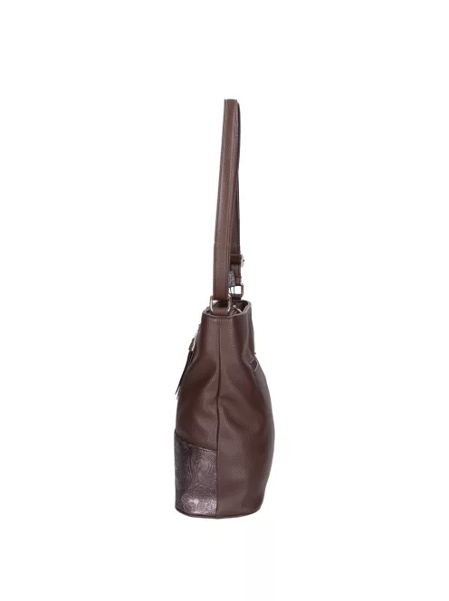 Karen N 157 barna virág rostbőr táska 