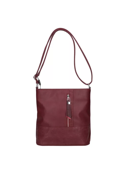 Karen N 157 bordó virág rostbőr táska