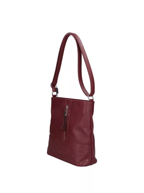 Karen N 157 bordó virág rostbőr táska