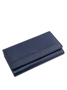   La Scala SBL155 kék hátul kártyatartós bőr női pénztárca