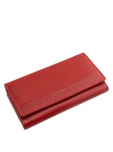   La Scala SBL155 piros hátul kártyatartós bőr női pénztárca