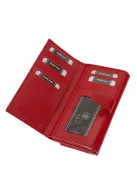 La Scala SBL155 piros hátul kártyatartós bőr női pénztárca