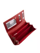 La Scala SBL155 piros hátul kártyatartós bőr női pénztárca