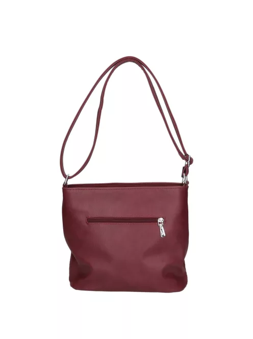 Karen D 325 bis bordó virág rostbőr táska