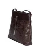 Karen D 099 barna virág rostbőr táska