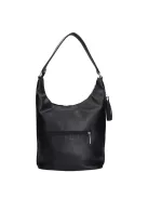 Chiara L 354 fekete virág mintás rostbőr táska