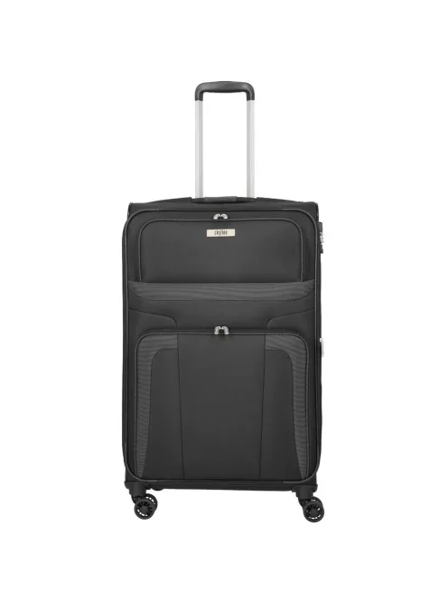 Travelite Orlando L 4w Fekete 4 kerekű nagy méretű bőrönd