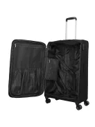 Travelite Orlando L 4w Fekete 4 kerekű nagy méretű bőrönd