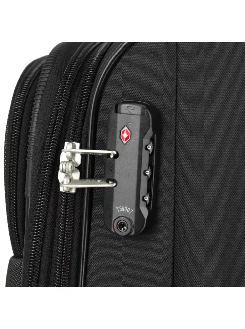 Travelite Orlando L 4w Fekete 4 kerekű nagy méretű bőrönd