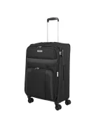 Travelite Orlando M 4w Fekete 4 kerekű közepes bőrönd