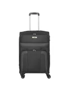Travelite Orlando M 4w Fekete 4 kerekű közepes bőrönd