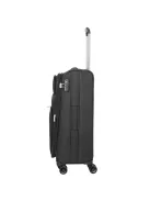 Travelite Orlando M 4w Fekete 4 kerekű közepes bőrönd
