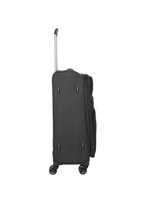 Travelite Orlando M 4w Fekete 4 kerekű közepes bőrönd