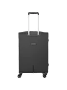 Travelite Orlando M 4w Fekete 4 kerekű közepes bőrönd