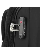 Travelite Orlando M 4w Fekete 4 kerekű közepes bőrönd