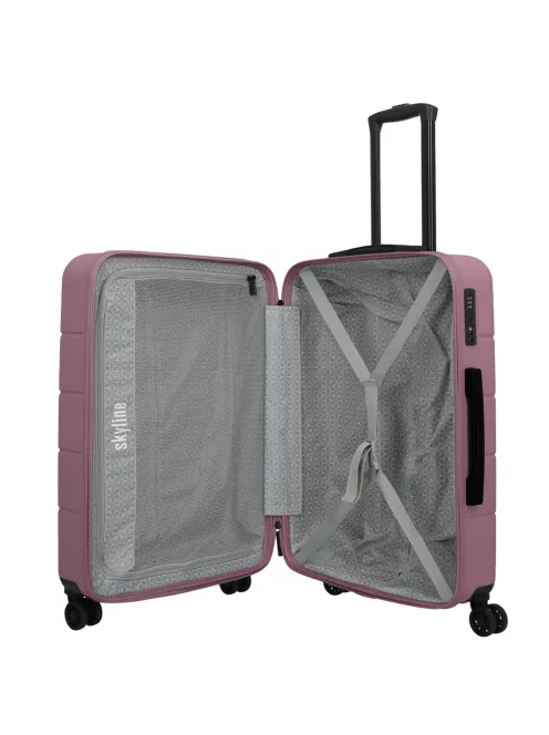 Skyline Travelite Goomera M Rózsaszín közepes bőrönd