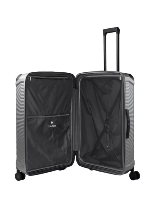 Travelite Millennium 4w L Silver nagy méretű bőrönd
