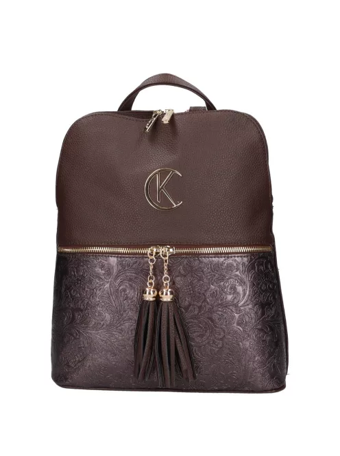 Karen D 526 bronz virág rostbőr női táska