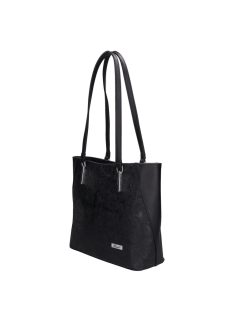 Karen 2418 fekete virág rostbőr táska