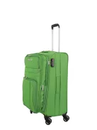 Travelite Skyline Orlando M zöld 4 kerekű bővíthető közepes bőrönd