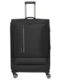 Travelite Crosslite fekete 4 kerekű óriás bőrönd