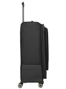 Travelite Crosslite fekete 4 kerekű óriás bőrönd