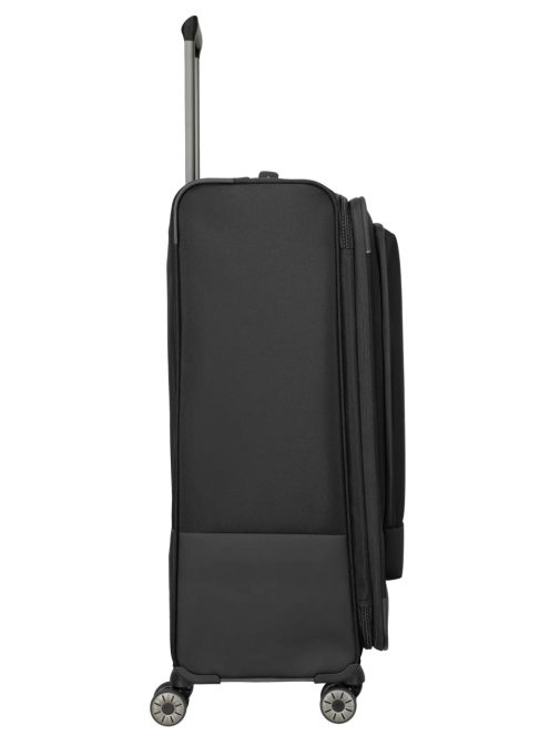 Travelite Crosslite fekete 4 kerekű óriás bőrönd